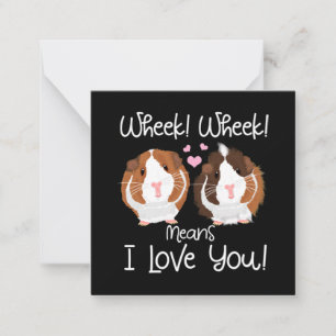 Ich Liebe Sie Guinea Pig Cavy Roddent Mitteilungskarte