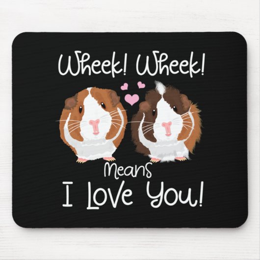 Ich Liebe Sie Guinea Pig Cavy Roddent Mousepad (Vorne)