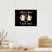 Ich Liebe Sie Guinea Pig Cavy Roddent Poster (Küche)