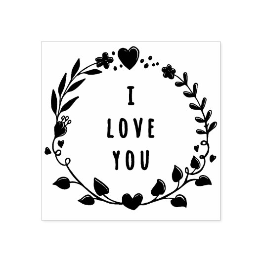 Ich Liebe Sie Gummistempel (Prägung)