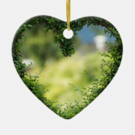 Ich Liebe Sie - Herz Hedge für Valentinstag Keramik Ornament