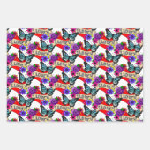 Ich Liebe Sie | Herz, Rose und Schmetterlinge Geschenkpapier Set (Vorderseite 2)