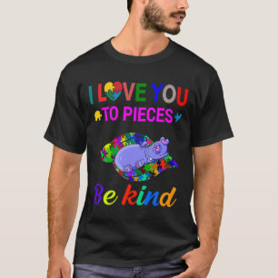 Ich Liebe Sie, Hippo Hand für Autismus Awaren ausz T-Shirt