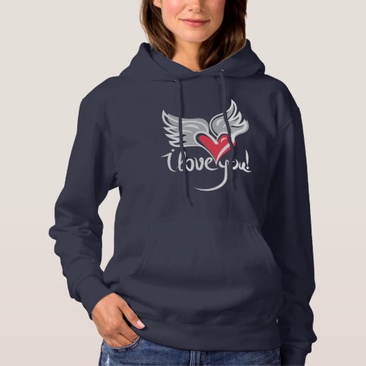 Ich Liebe Sie Hoodie (Vorderseite)