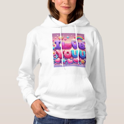 Ich Liebe Sie Hoodie (Vorderseite)
