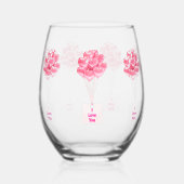 Ich Liebe, Sie hören Balloons Stemless Weine Glas (Vorderseite)