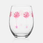Ich Liebe, Sie hören Balloons Stemless Weine Glas (Rückseite)