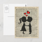 Ich Liebe Sie Illustrationen über eine Wörterbuchs Postkarte (Vorne/Hinten)