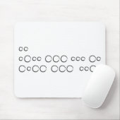 "Ich Liebe Sie" im Morsealphabet, raue Kreise Mousepad (Mit Mouse)
