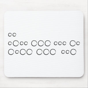 "Ich Liebe Sie" im Morsealphabet, raue Kreise Mousepad