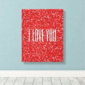 Ich Liebe Sie Imitate Glitzer oder Ihren eigenen T Leinwanddruck (Insitu (Holzboden))