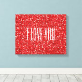 Ich Liebe Sie Imitate Glitzer oder Ihren eigenen T Leinwanddruck (Insitu (Holzboden))