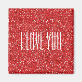 Ich Liebe Sie Imitate Glitzer oder Ihren eigenen T Magnet (Vorne)