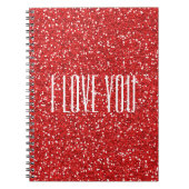 Ich Liebe Sie Imitate Glitzer oder Ihren eigenen T Notizblock (Vorderseite)