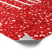 Ich Liebe Sie Imitate Glitzer oder Ihren eigenen T Poster (Ecke)