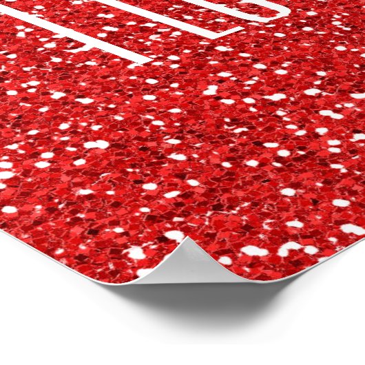 Ich Liebe Sie Imitate Glitzer oder Ihren eigenen T Poster (Ecke)