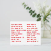 Ich Liebe Sie in 20 verschiedenen Sprachen Postkarte (Stehend Vorderseite)