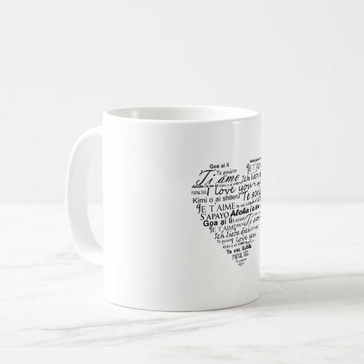 Ich Liebe Sie in anderen Sprachen 5 Kaffeetasse (Vorderseite Links)