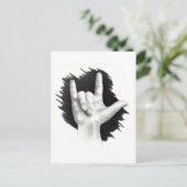 ICH LIEBE SIE IN ASL 2 POSTKARTE (Stehend Vorderseite)