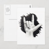ICH LIEBE SIE IN ASL 2 POSTKARTE (Vorne/Hinten)