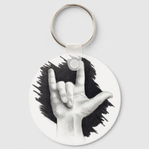 ICH LIEBE SIE IN ASL 2 SCHLÜSSELANHÄNGER