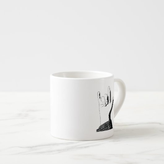 Ich Liebe Sie in ASL Espressotasse (Vorderseite Rechts)