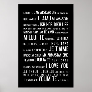 Schlüsselanhänger Metall = Ich liebe Dich = Weltsprachen Ti amo Je t´aime