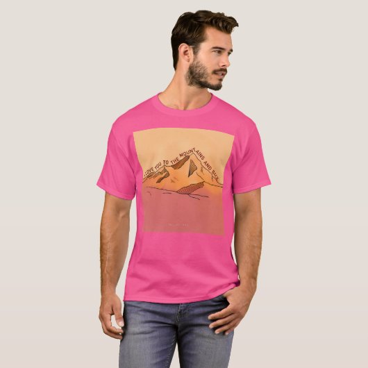 Ich Liebe Sie in die Berge und zurück - im Freien T-Shirt (Vorne ganz)