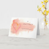 Ich Liebe Sie in Morse Code Karte (Gelbe Blume)