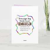 Ich Liebe Sie in Morse Code Scroll Herzkarte Karte (Rückseite)