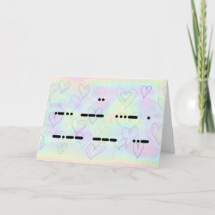 Ich Liebe Sie in Morse Code Valentine's Card Feiertagskarte