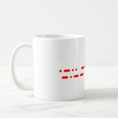 Ich Liebe Sie in Red Morse Code Kaffeetasse (Links)