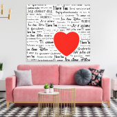 Ich Liebe Sie in verschiedenen Sprachen Leinwanddruck (Insitu (Wohnzimmer))