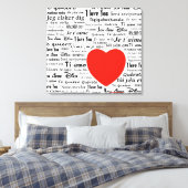 Ich Liebe Sie in verschiedenen Sprachen Leinwanddruck (Insitu (Schlafzimmer))