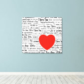 Ich Liebe Sie in verschiedenen Sprachen Leinwanddruck (Insitu (Holzboden))