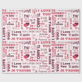 Ich Liebe Sie in verschiedenen Sprachen | Urlaub Geschenkpapier (Flach)