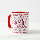 Ich Liebe Sie in verschiedenen Sprachen | Urlaub Tasse (Vorderseite Links)