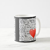 Ich Liebe Sie in vielen Sprachen Kaffeetasse (VorderseiteRechts)