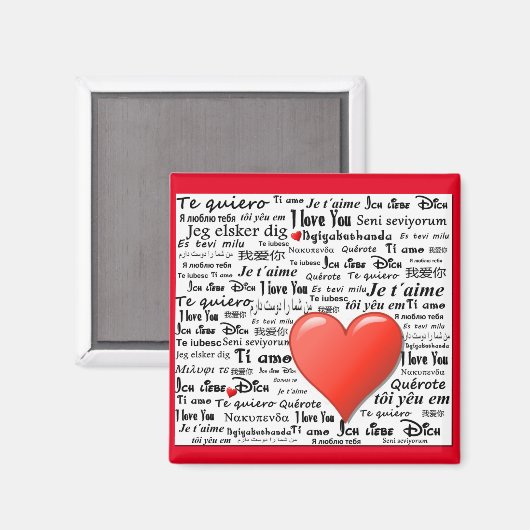Ich Liebe Sie in vielen Sprachen Magnet (Vorderseite/Rückseite)