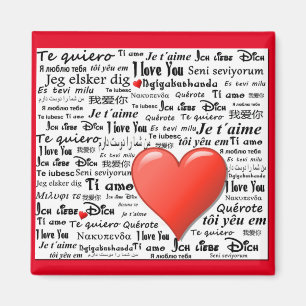 Ich Liebe Sie in vielen Sprachen Magnet