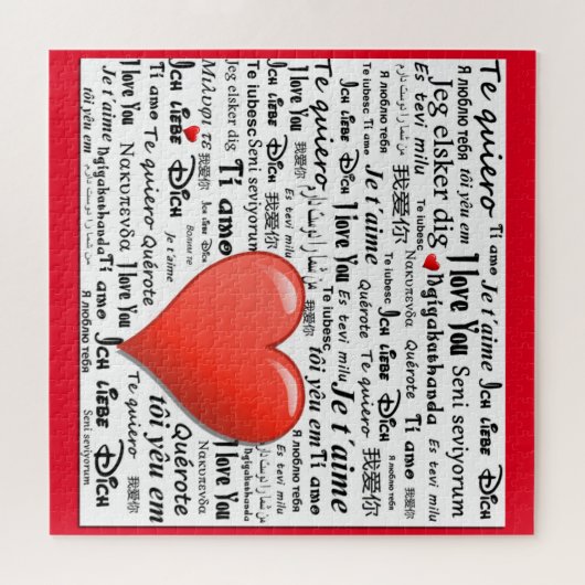 Ich Liebe Sie in vielen Sprachen Puzzle (Horizontal)