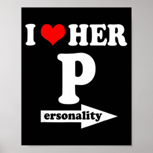 Ich liebe sie Ity Lustiger Valentinstag Couple Mat Poster