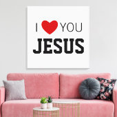 Ich Liebe Sie Jesus | Modernes Christliches Glaube Leinwanddruck (Insitu (Wohnzimmer))