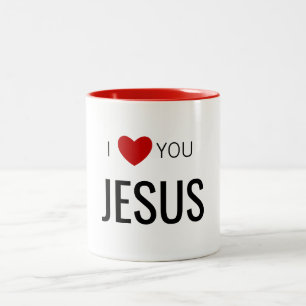 Ich Liebe Sie Jesus Modernes Christliches Glaube Zweifarbige Tasse