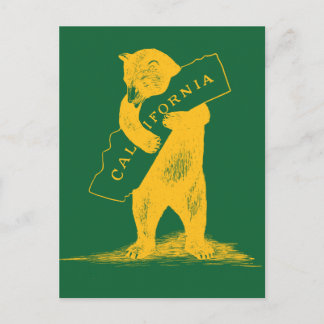 Ich Liebe Sie Kalifornien - Grün und Gold Postkarte