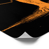 Ich Liebe Sie Kalifornien - Orange und Schwarz Poster (Ecke)