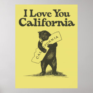 Ich Liebe Sie Kalifornien Poster