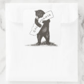 Ich Liebe Sie Kalifornien Quadratischer Aufkleber (Tasche)