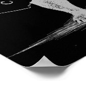 Ich Liebe Sie Kalifornien - Schwarz und Silber Poster (Ecke)