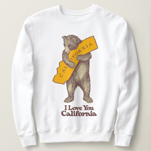 Ich Liebe Sie Kalifornien Sweatshirt (Design vorne)